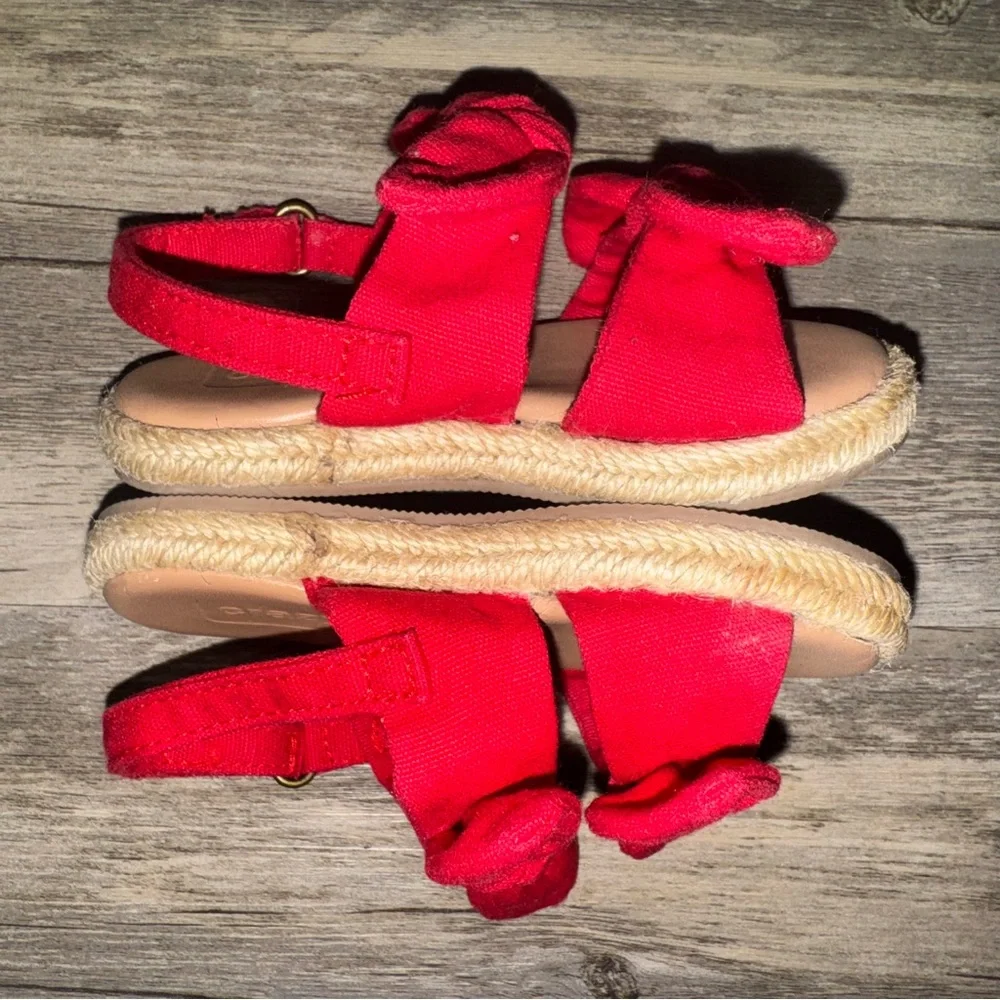 Crazy 8 Red Bow Espadrille Sandals